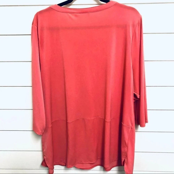 Croft & Barrow Blouse Tunic 3/4 Length Sleeves Button Up Size XXL - Picture 7 of 8